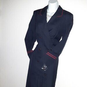 New Vintage 1999 Y2K United Airlines Uniform Dress * LS 4R * See Measurements